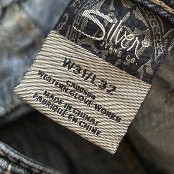 Silver Jeans Suki Mid Rise Straight Leg Denim Pant Distressed Medium Wash 32" - Picture 11 of 13